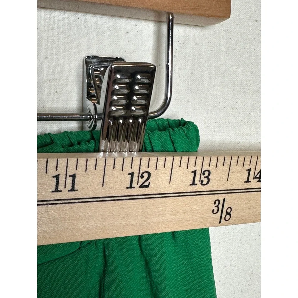 Lulus Women's Tie Front Elastic Waist Wide Leg Pants size Small Kelly Green